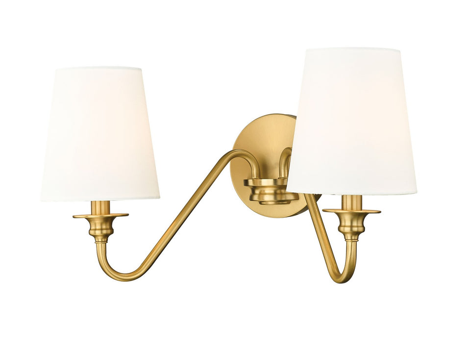 Z-Lite 7509-2S-MGLD Two Light Wall Sconce, Modern Gold