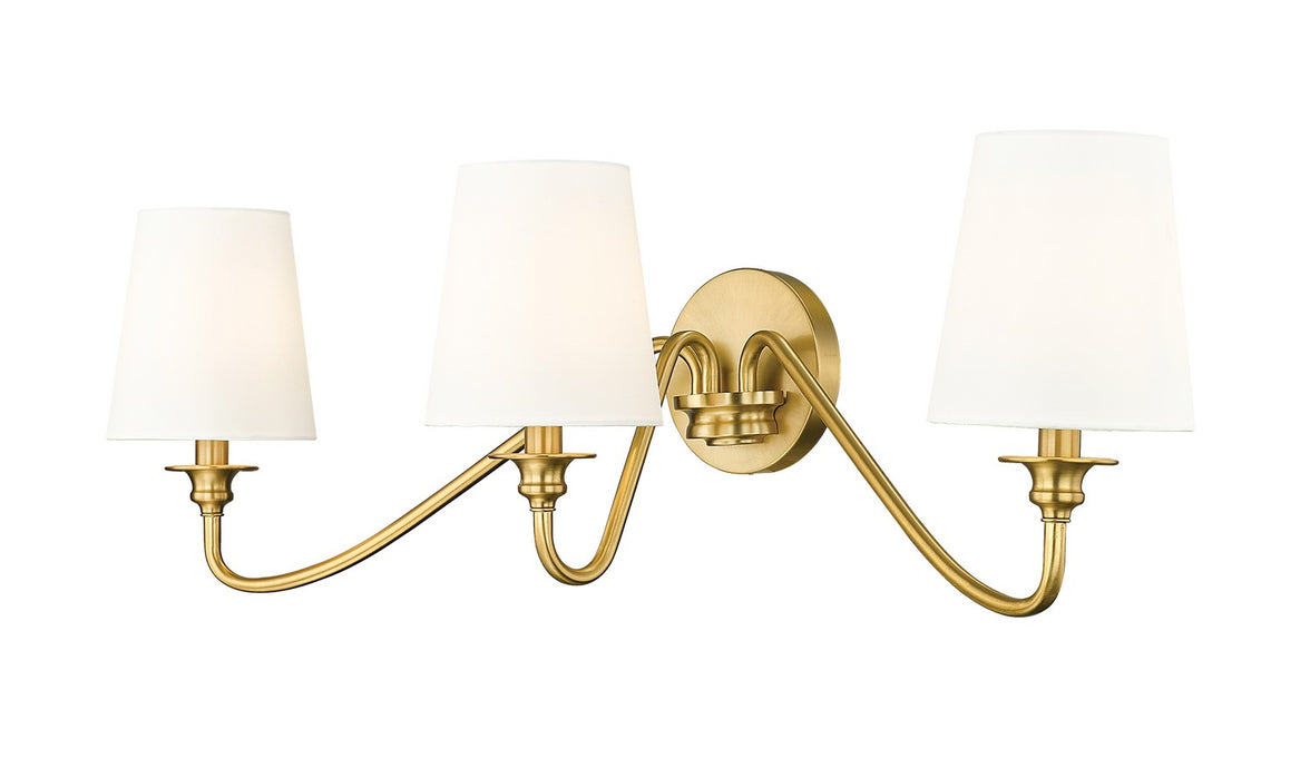 Z-Lite 7509-3S-MGLD Three Light Wall Sconce, Modern Gold