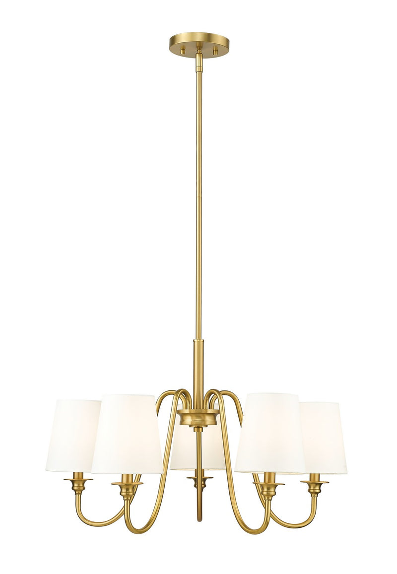 Z-Lite 7509-5-26MGLD Five Light Chandelier, Modern Gold
