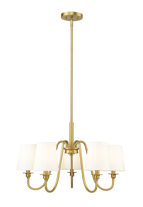 Z-Lite 7509-5-26MGLD Five Light Chandelier, Modern Gold