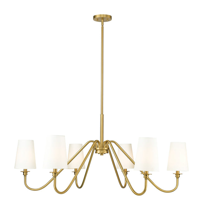 Z-Lite 7509-6-46MGLD Six Light Chandelier, Modern Gold