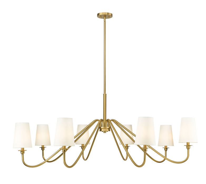 Z-Lite 7509-8-60MGLD Eight Light Chandelier, Modern Gold
