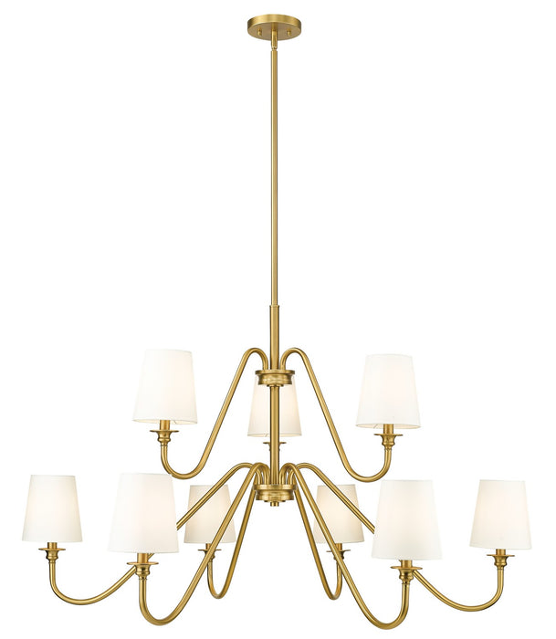 Z-Lite 7509-9-46MGLD Nine Light Chandelier, Modern Gold