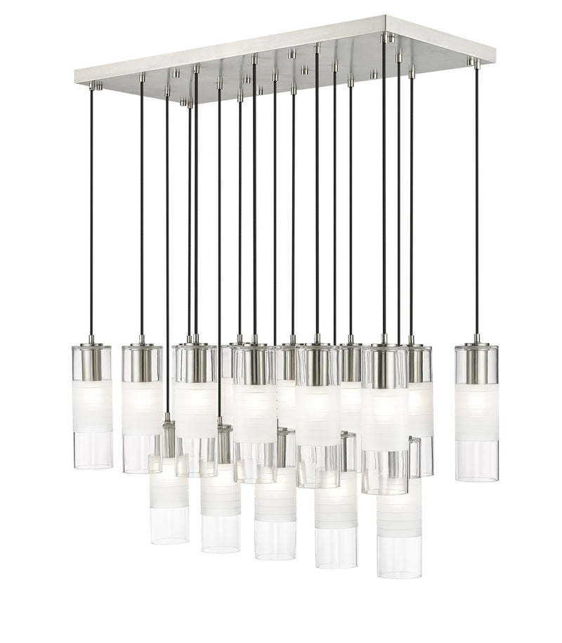 Z-Lite 824P-17L-BN 17 Light Linear Chandelier, Brushed Nickel