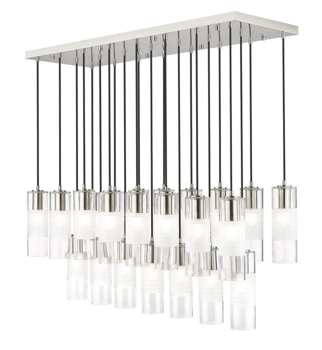 Z-Lite 824P-23L-BN 23 Light Linear Chandelier, Brushed Nickel
