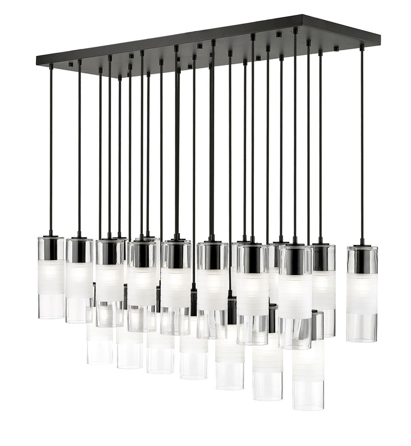 Z-Lite 824P-23L-MB 23 Light Linear Chandelier, Matte Black