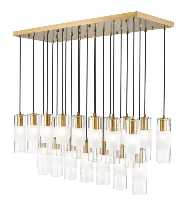 Z-Lite 824P-23L-MGLD 23 Light Linear Chandelier, Modern Gold