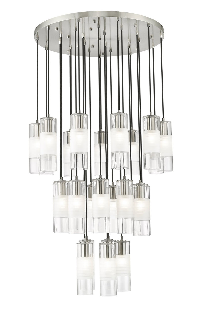 Z-Lite 824P-27R-BN 27 Light Chandelier, Brushed Nickel
