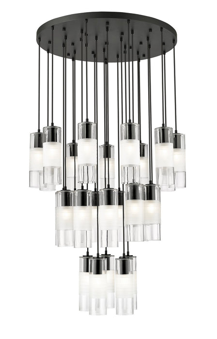 Z-Lite 824P-27R-MB 27 Light Chandelier, Matte Black