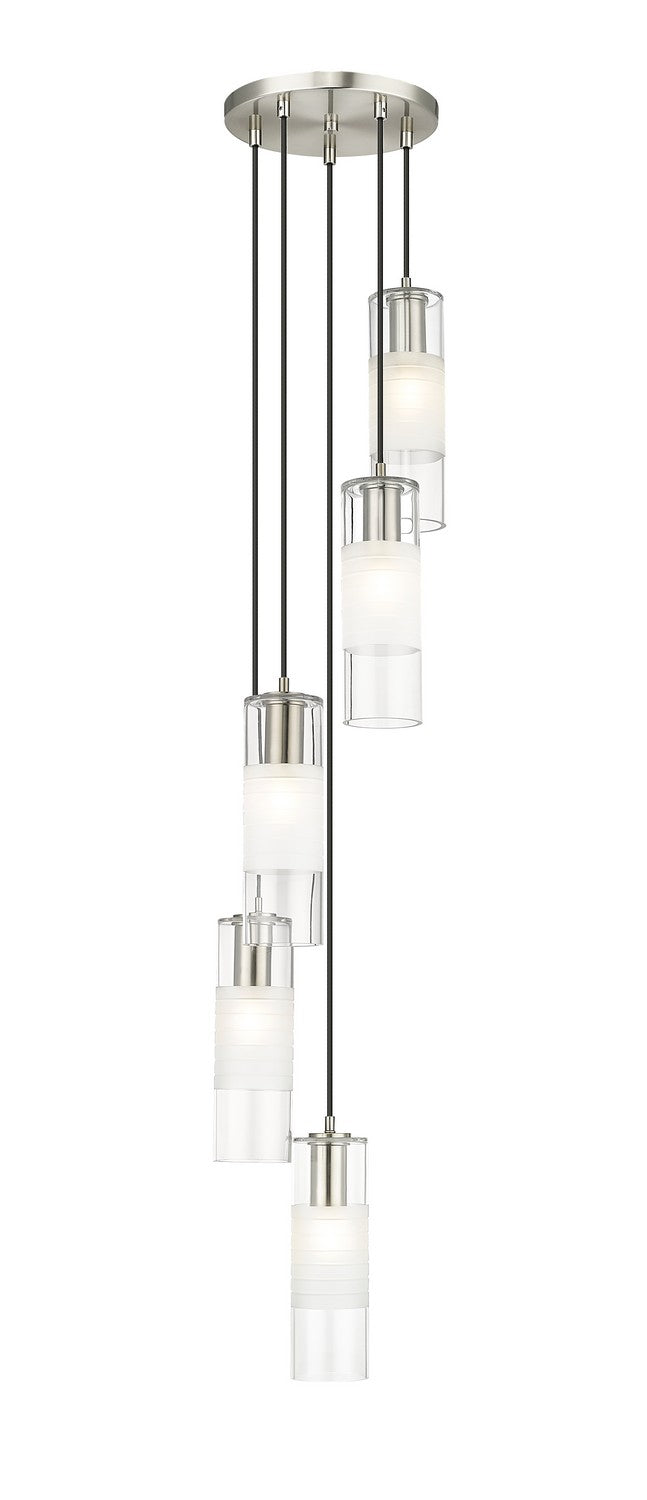 Z-Lite 824P-5R-BN Five Light Chandelier, Brushed Nickel