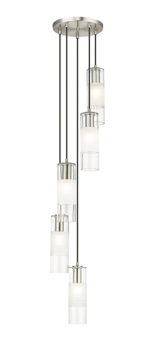 Z-Lite 824P-5R-BN Five Light Chandelier, Brushed Nickel