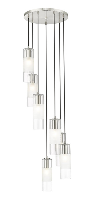 Z-Lite 824P-7R-BN Seven Light Chandelier, Brushed Nickel