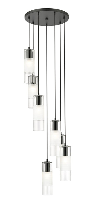Z-Lite 824P-7R-MB Seven Light Chandelier, Matte Black