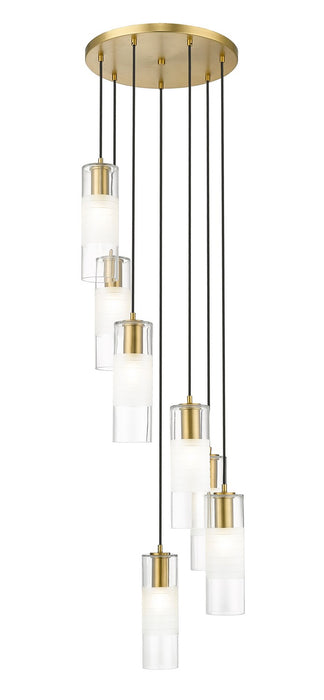 Z-Lite 824P-7R-MGLD Seven Light Chandelier, Modern Gold