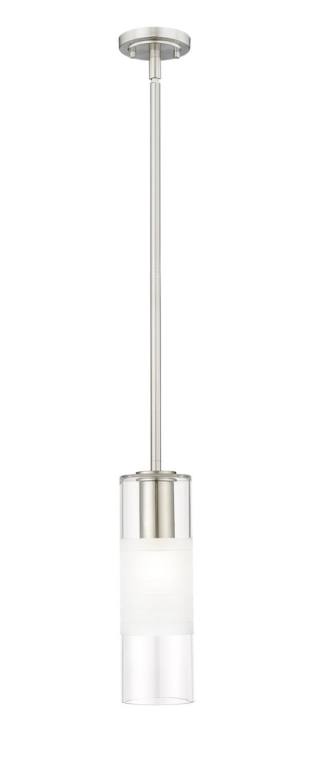 Z-Lite 824P-ROD-BN One Light Pendant, Brushed Nickel