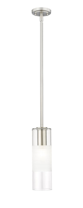 Z-Lite 824P-ROD-BN One Light Pendant, Brushed Nickel