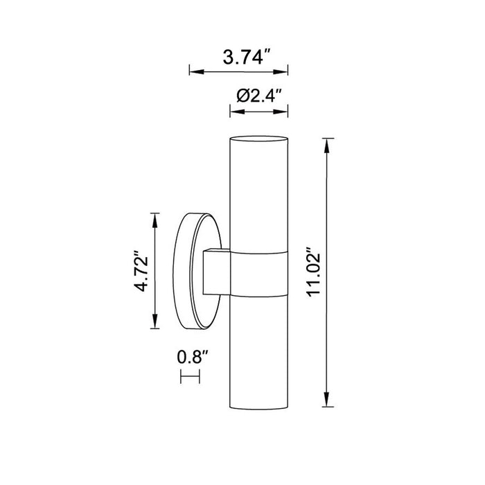 Beacon Lighting 03929201 Two Light Wall Bracket, Black