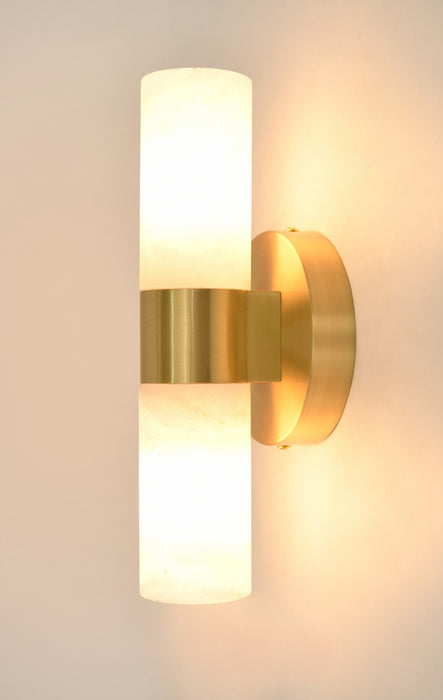 Beacon Lighting 03929301 Two Light Wall Bracket, Brass