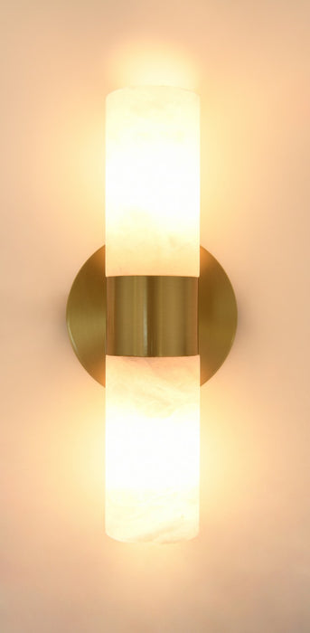 Beacon Lighting 03929301 Two Light Wall Bracket, Brass