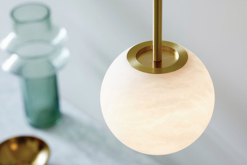 Beacon Lighting 05008101 One Light Pendant, Brass