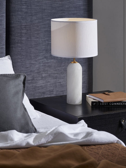 Beacon Lighting 27043001 Two Light Table Lamp, White
