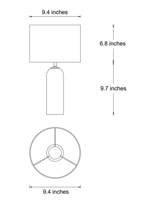 Beacon Lighting 27043001 Two Light Table Lamp, White