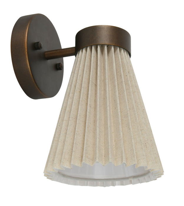 Beacon Lighting 30913901 One Light Wall Bracket, Bronze/Natural
