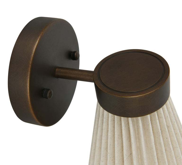 Beacon Lighting 30913901 One Light Wall Bracket, Bronze/Natural