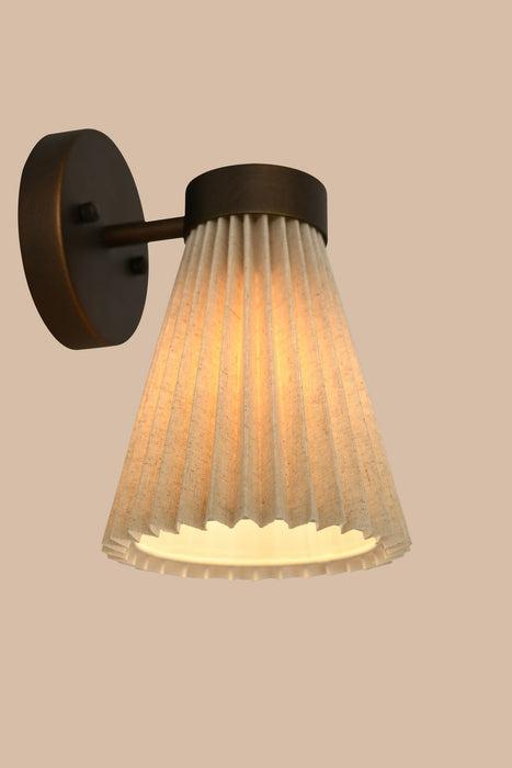 Beacon Lighting 30913901 One Light Wall Bracket, Bronze/Natural