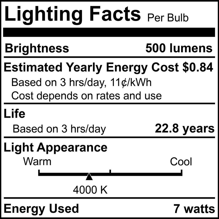 Bulbrite 772243 Light Bulb, White