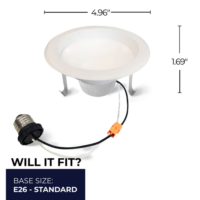 Bulbrite 773110 Recessed Downlight, White