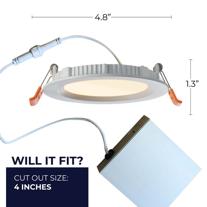 Bulbrite 773211 Recessed Downlight, White