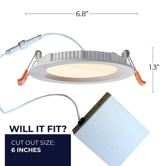 Bulbrite 773222 Recessed Downlight, White