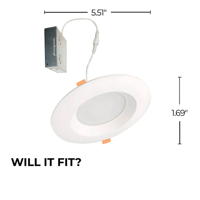 Bulbrite 773301 Recessed Downlight, White