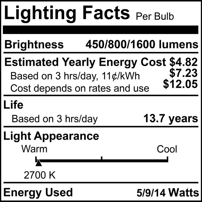Bulbrite 774285 Light Bulb, Frost