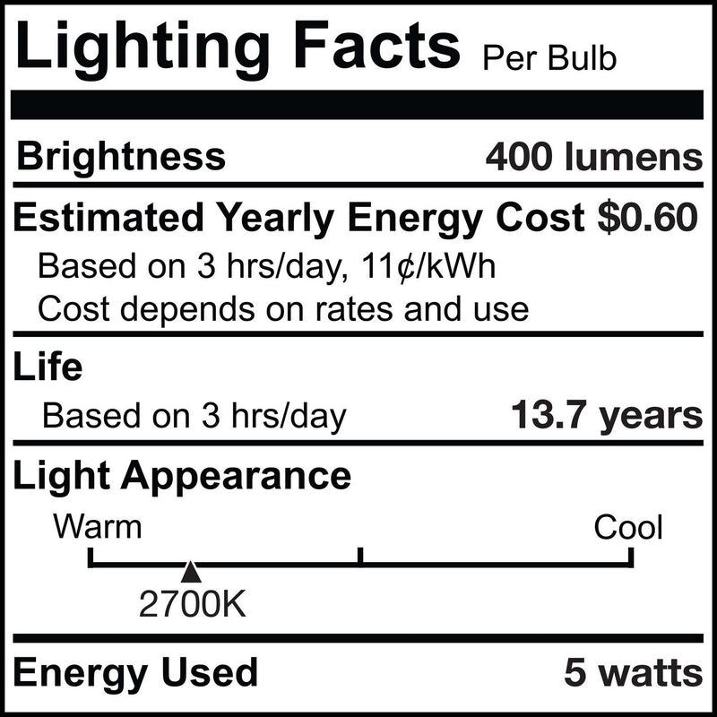Bulbrite 776720 Light Bulb, Clear