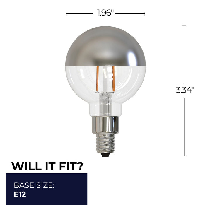 Bulbrite 776771 Light Bulb, Half Chrome