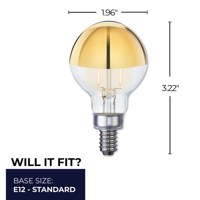 Bulbrite 776921 Light Bulb, Half Gold