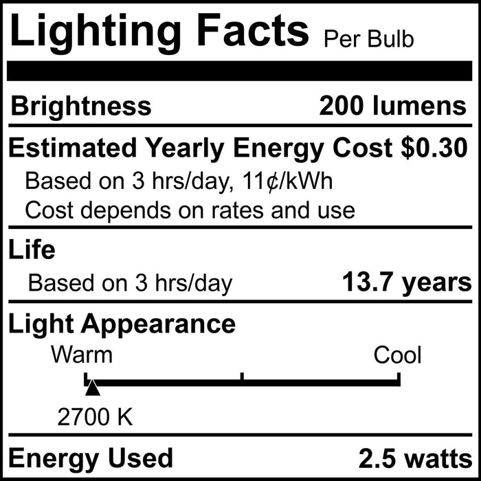 Bulbrite 776921 Light Bulb, Half Gold