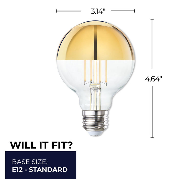 Bulbrite 776923 Light Bulb, Half Gold