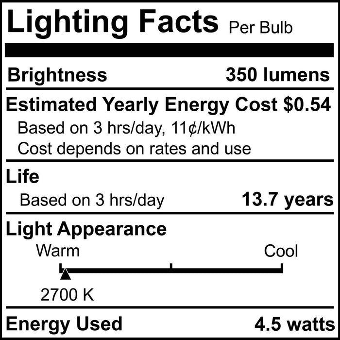 Bulbrite 776923 Light Bulb, Half Gold