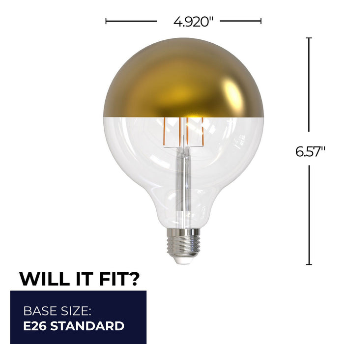 Bulbrite 776924 Light Bulb, Half Gold