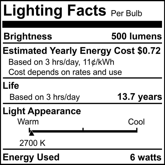 Bulbrite 776924 Light Bulb, Half Gold