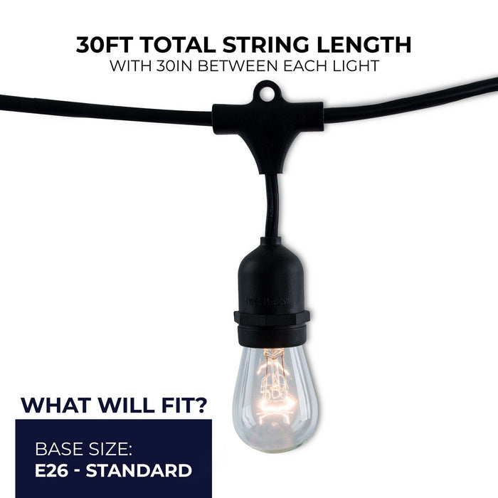 Bulbrite 812312 String Light, Black