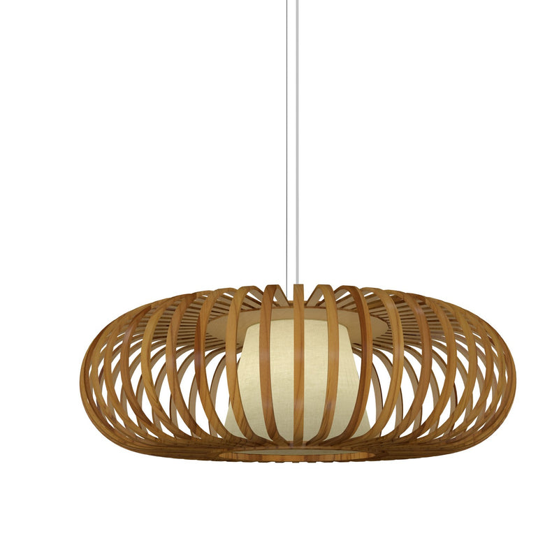 Accord Lighting 1496.12 One Light Pendant, Teak