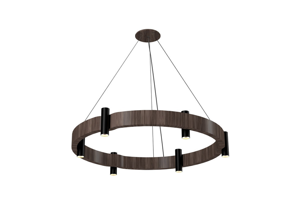Accord Lighting 1497.18 12 Light Pendant, American Walnut