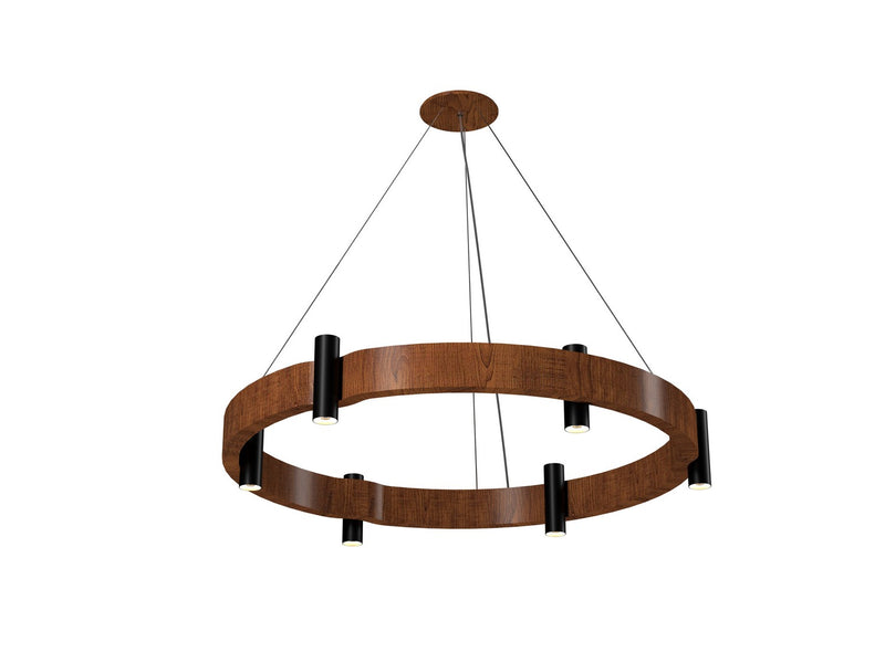 Accord Lighting 1499.06 12 Light Pendant, Imbuia