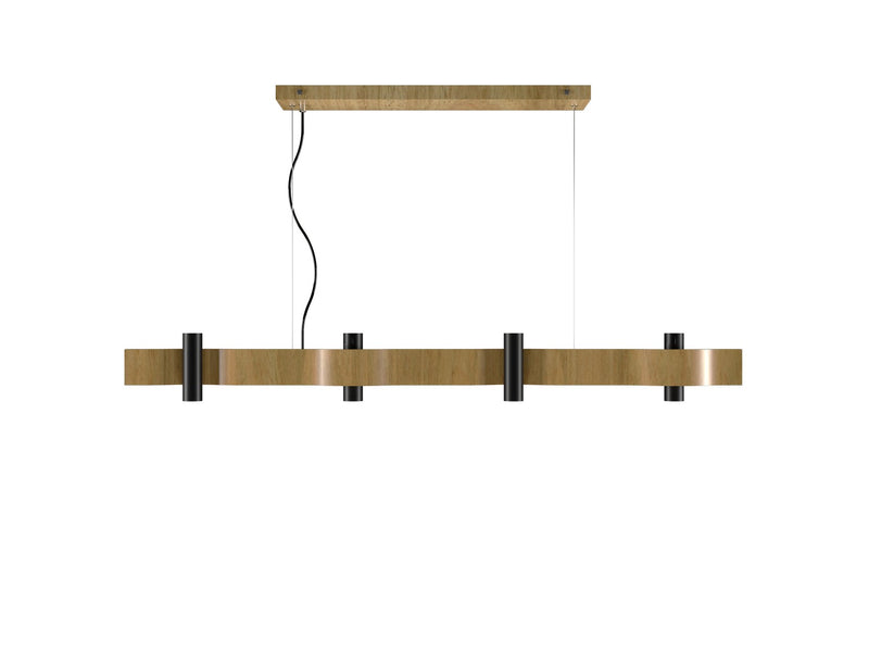Accord Lighting 1500.09 Eight Light Pendant, Louro Freijo