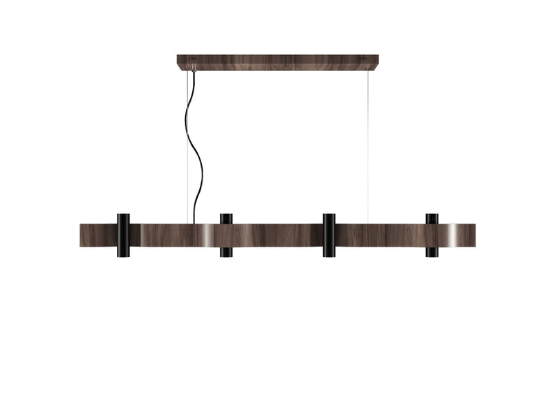 Accord Lighting 1500.18 Eight Light Pendant, American Walnut