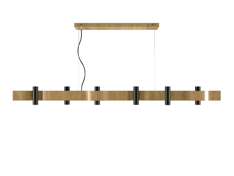 Accord Lighting 1501.09 14 Light Pendant, Louro Freijo